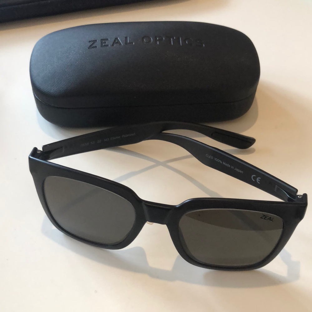 Zeal Optics Black Polarized Unisex Sunglasses